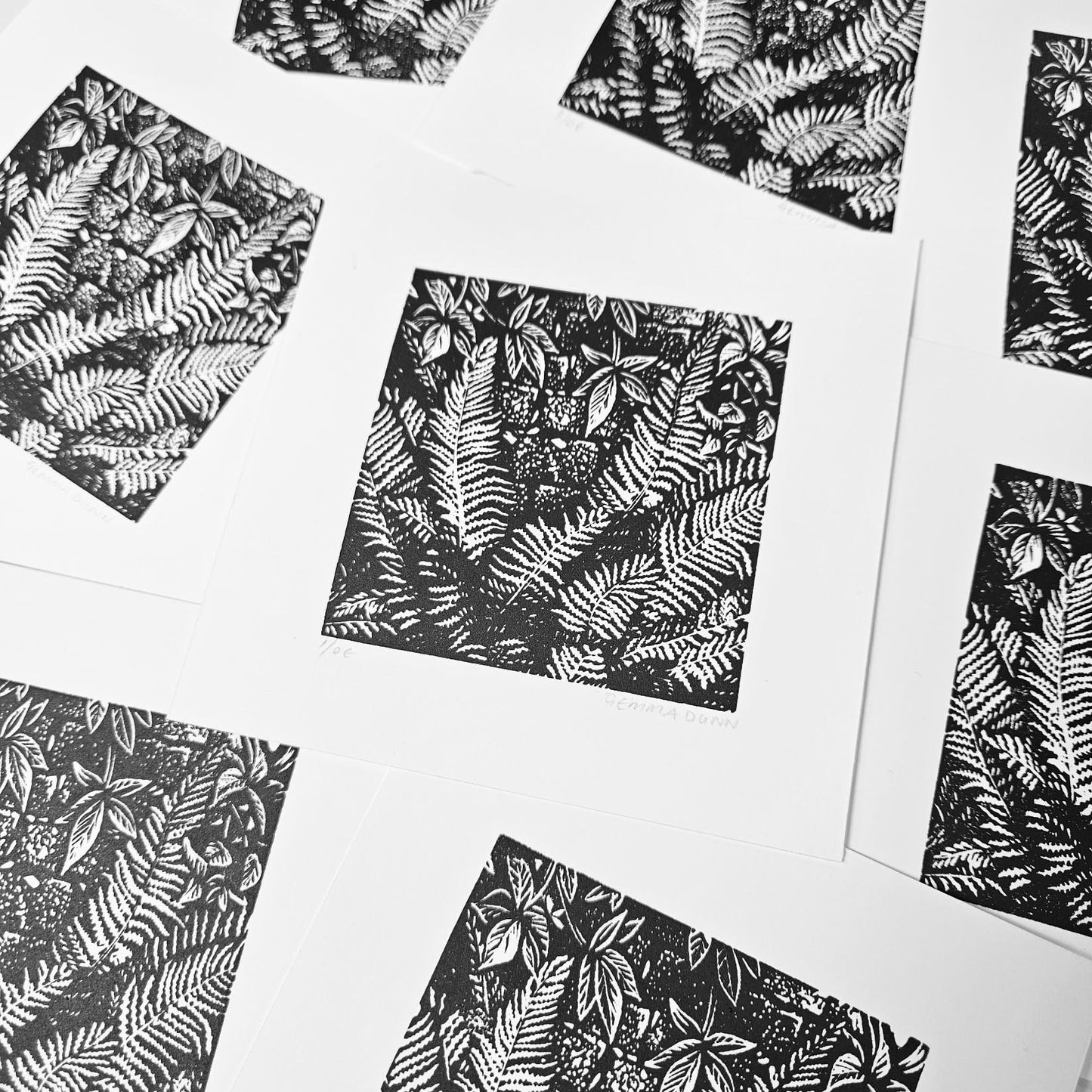 A Covering linocut