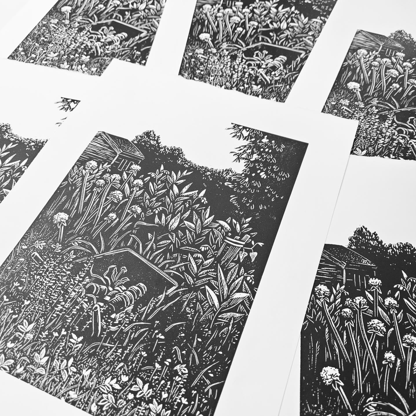 Plot Eleven linocut