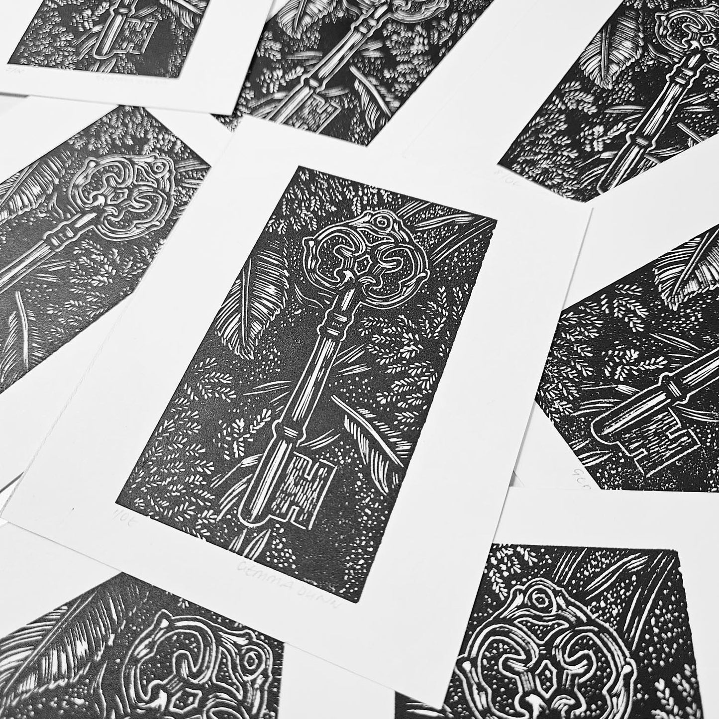 Unlocked linocut