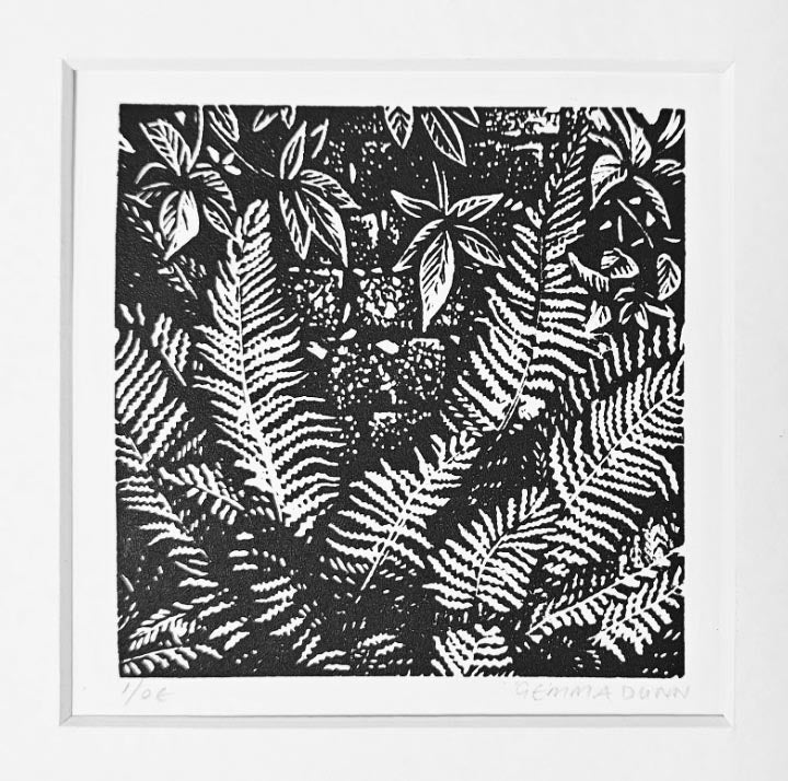 A Covering linocut