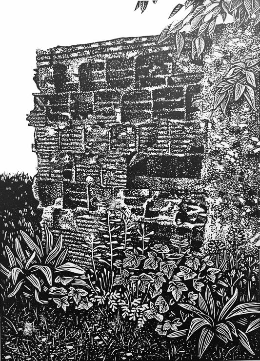 Soft Ruin linocut