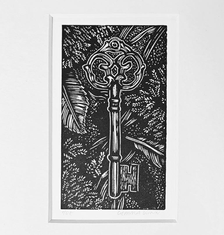Unlocked linocut