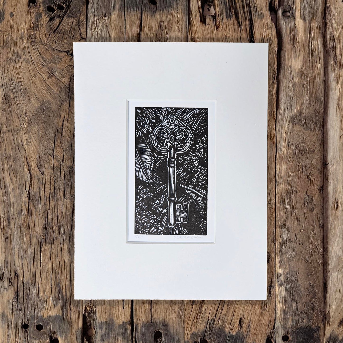 Unlocked linocut