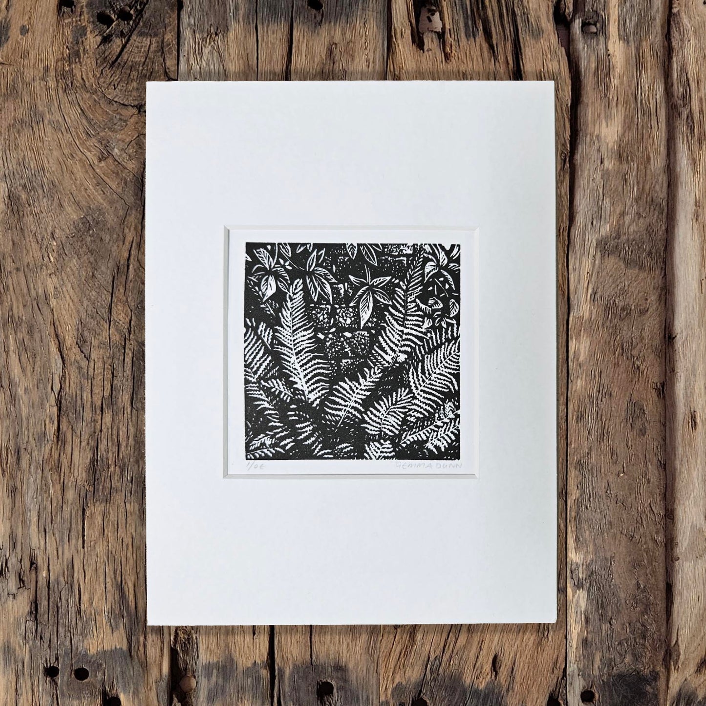 A Covering linocut