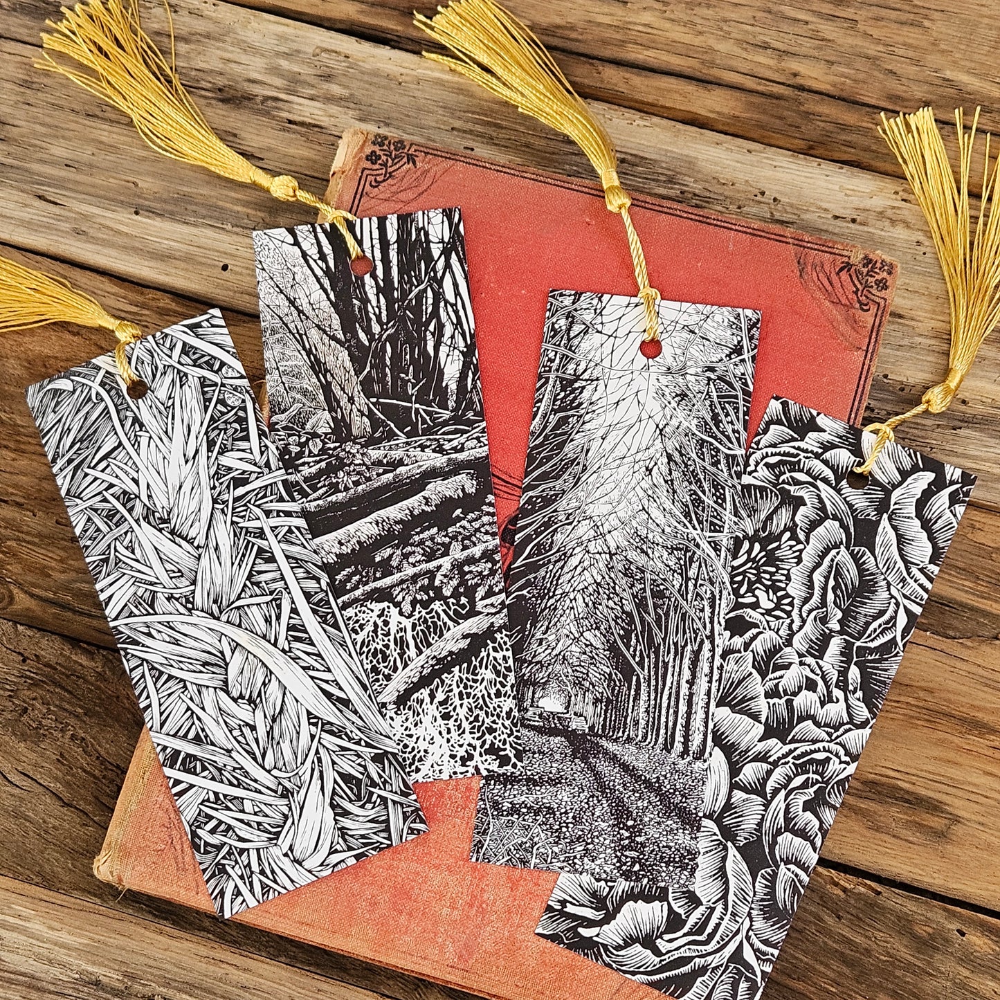 Linocut Bookmarks