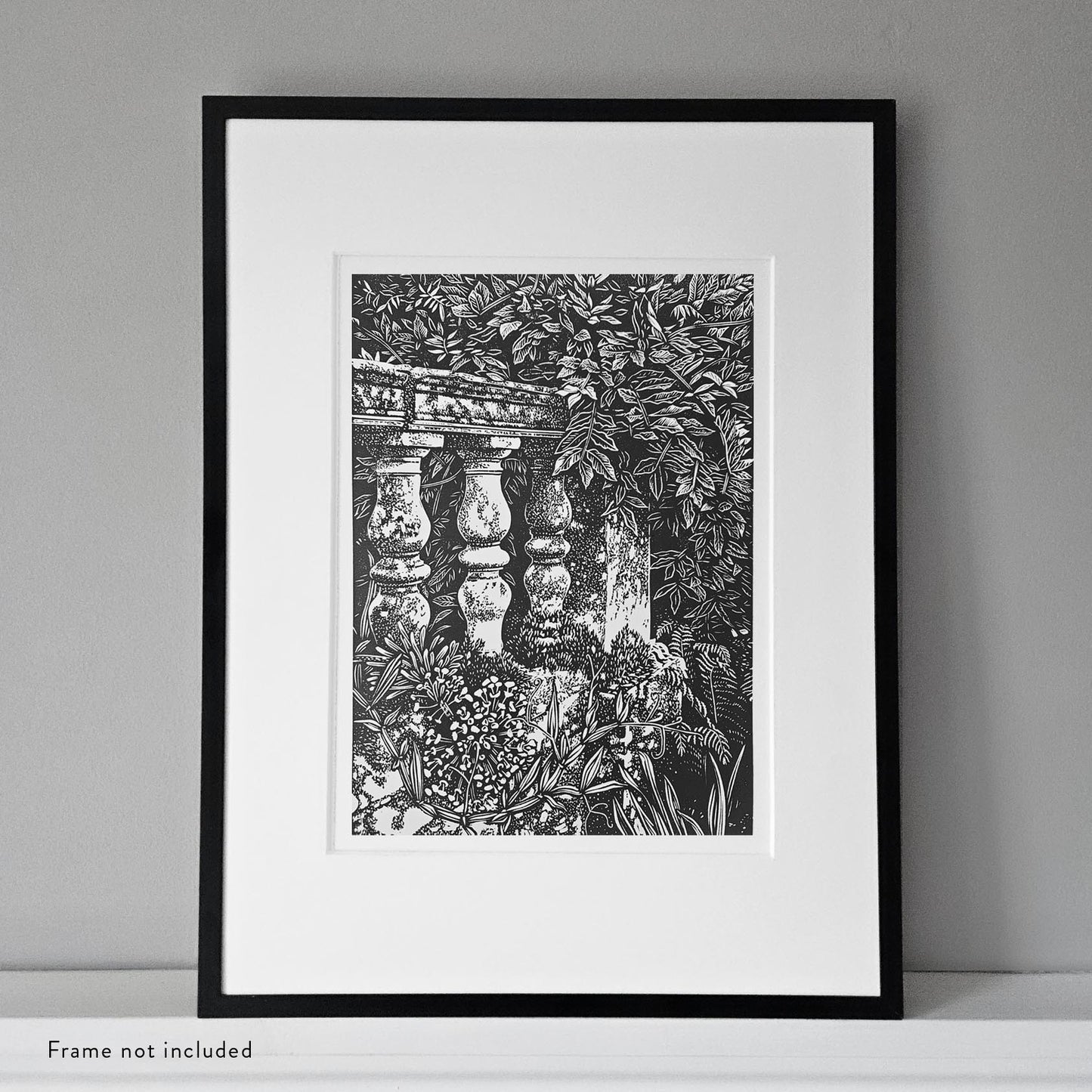Cascade linocut