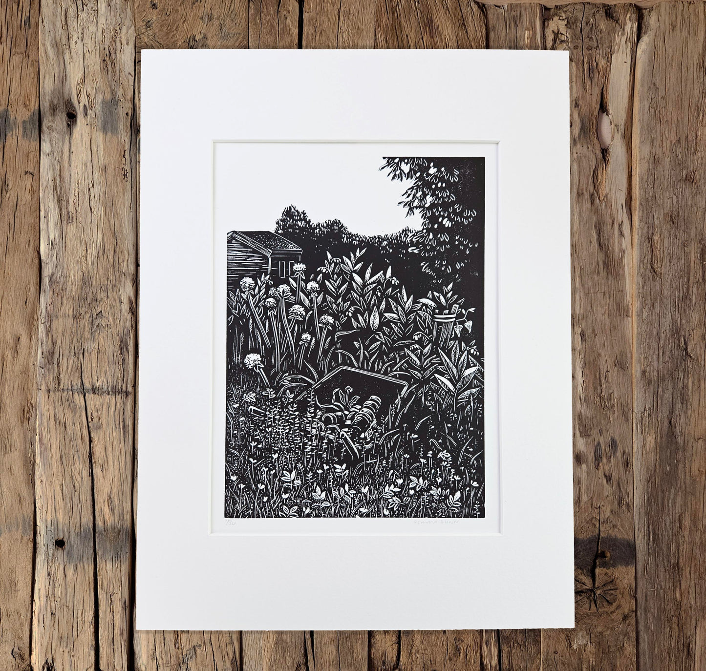 Plot Eleven linocut