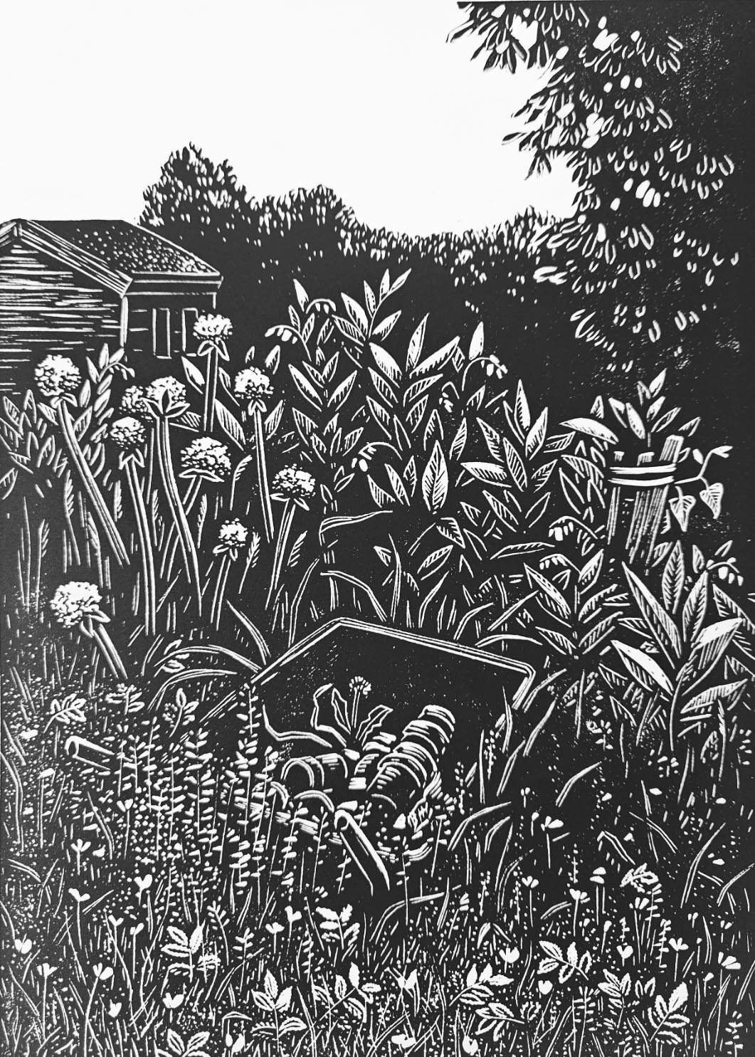 Plot Eleven linocut