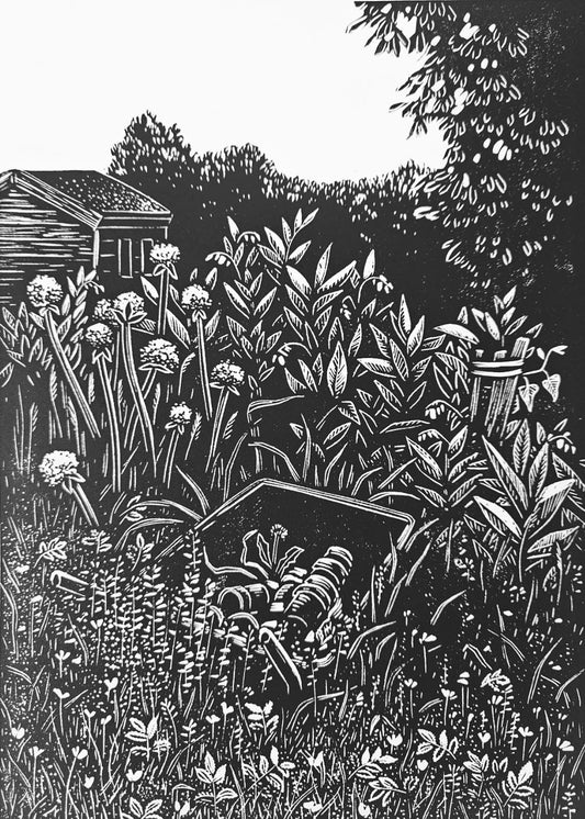 Plot Eleven linocut