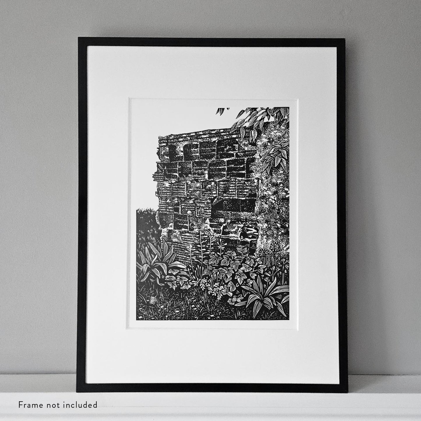Soft Ruin linocut